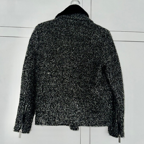 Forever 21 Gray Bouclé Cropped Moto Style Jacket - Picture 3 of 5